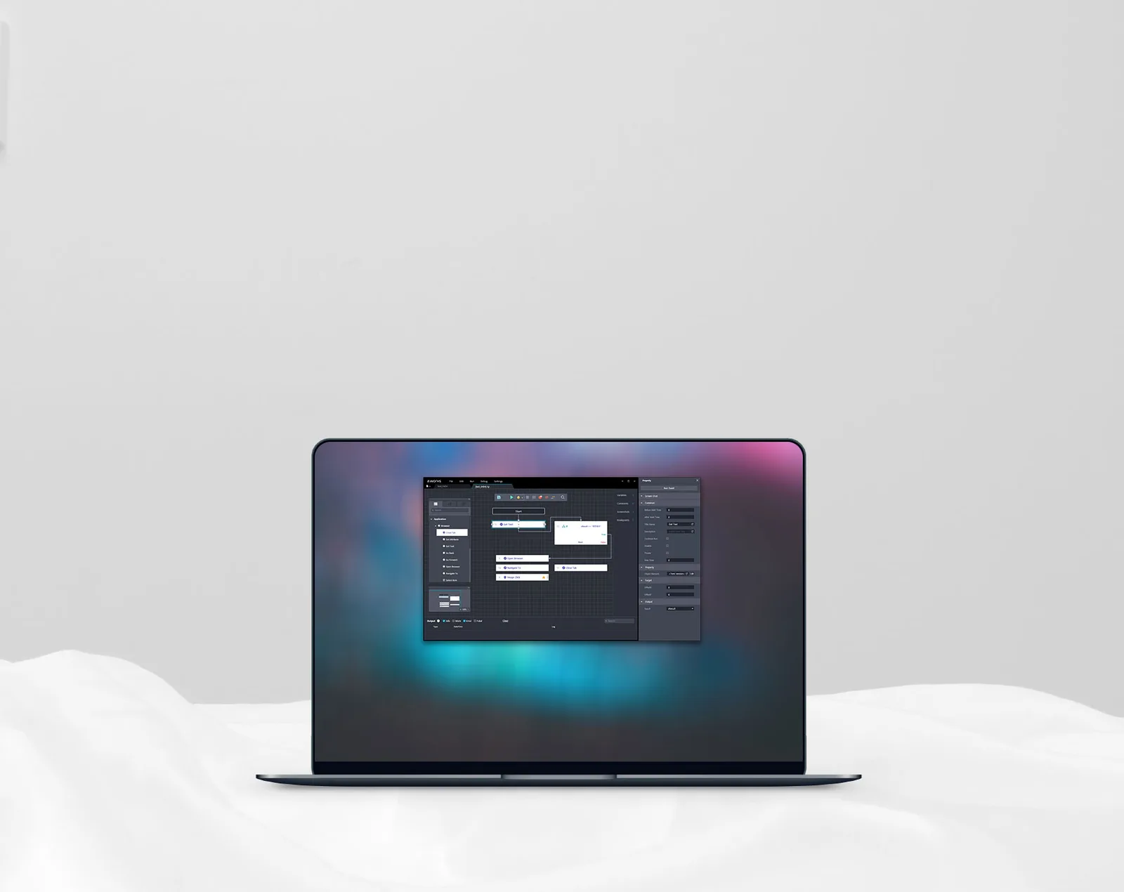 RPA 자동화 시나리오 개발 도구 — Application 화면